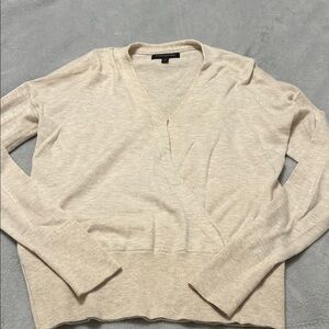 Banana Republic Cream V-Neck Sweater